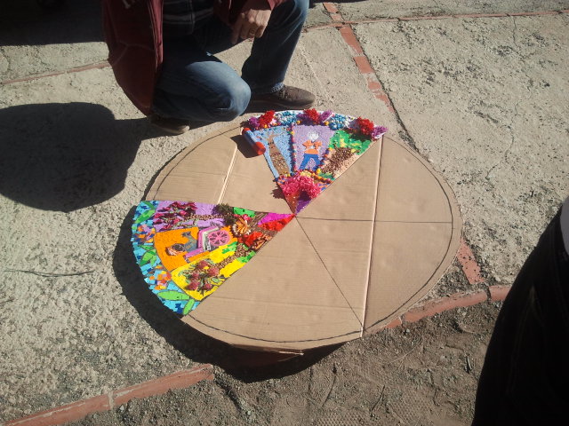 creación de un mandala de la Paz